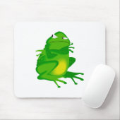 気難しい緑カエル マウスパッド (マウス)