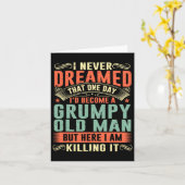 気難しい老人の父親の日にパパおじいさんになる カード (黄色い花)