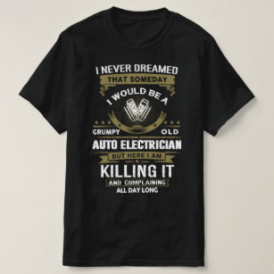 気難しい老朽電気技師 Tシャツ