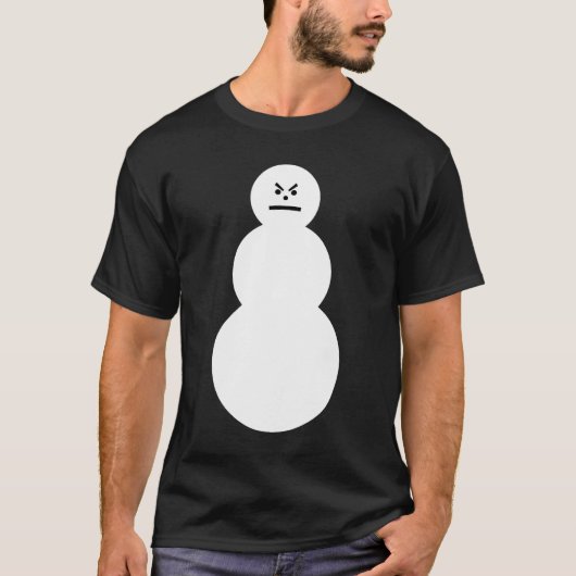 気難しい雪だるまのTシャツ Tシャツ (正面)