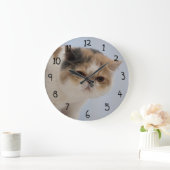 気難しい顔猫 ラージ壁時計 (ホーム)