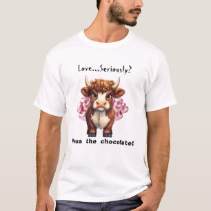 気難しい高地の牛のバレンタインデー Tシャツ