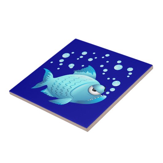 気難しい魚の漫画 タイル (側面)