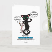 気難しい黒猫のBahの詐欺のクリスマス シーズンカード (裏面)