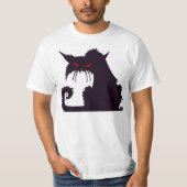 気難しい黒猫 Tシャツ (正面)