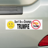 気難しいTRUMPiEがあないで下さい バンパーステッカー (車上)