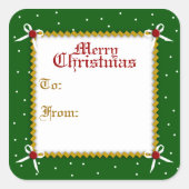 気高いクリスマスプレゼントラベルシール スクエアシール (正面)