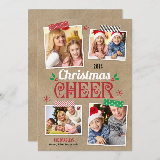 気高いクリスマスホリデーフォトカード シーズンカード (正面/裏面)