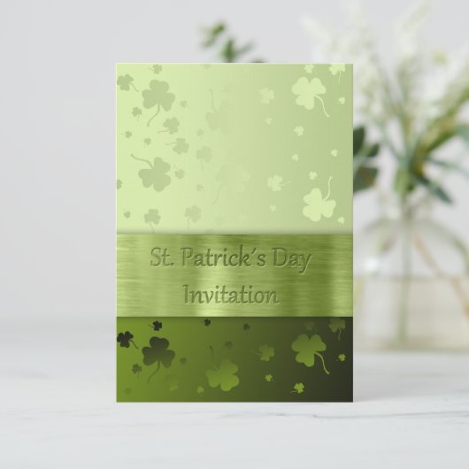 気高いセントパトリックの日のシャムロック-招待状 招待状 (スタンド正面)