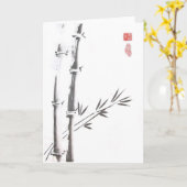 気高いタケ空白のなカード カード (黄色い花)