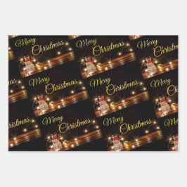 気高いメリークリスマスギフトラッピング紙! ラッピングペーパーシート