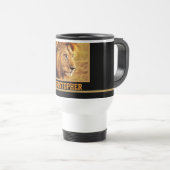 気高いライオンの写真 トラベルマグ (正面右)