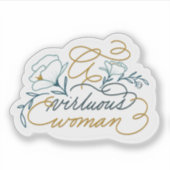 気高い女が栄えたステッカー シール (正面)