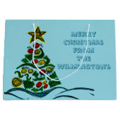 気高い木のクリスマス ラージペーパーバッグ (正面)