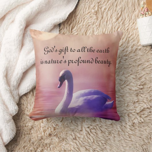 気高い白鳥 クッション (ブランケット)