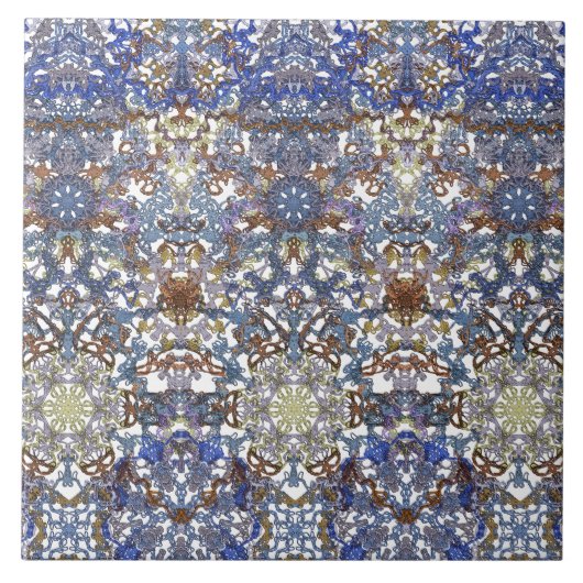 気高い色芸術の新しいのエレガントなレースパターン タイル (正面)