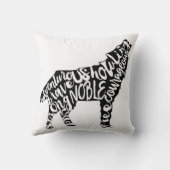 気高く勇敢な野生の自由な狼をパーソナライズ クッション (裏面)