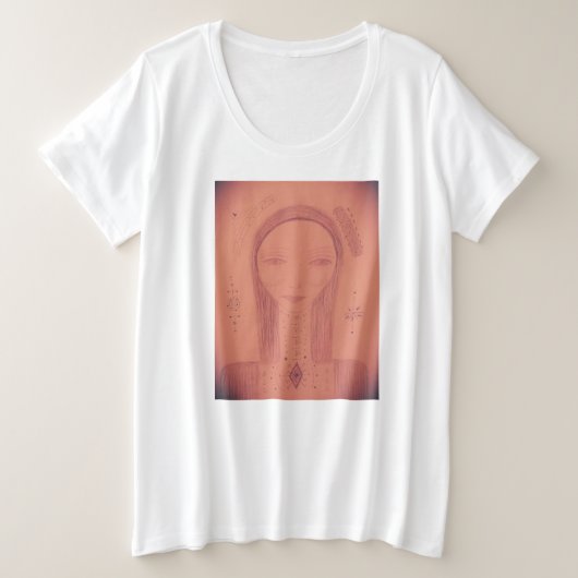 気 プラスサイズTシャツ (デザイン正面)