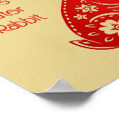 水うさぎ年の中国の占星術 ポスター (角)