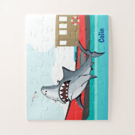 水おもしろいに浮かぶサメ |おカスタム子様 ジグソーパズル