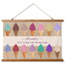 水おもしろいカラフル色ヴィンテージアイスクリームパーラー