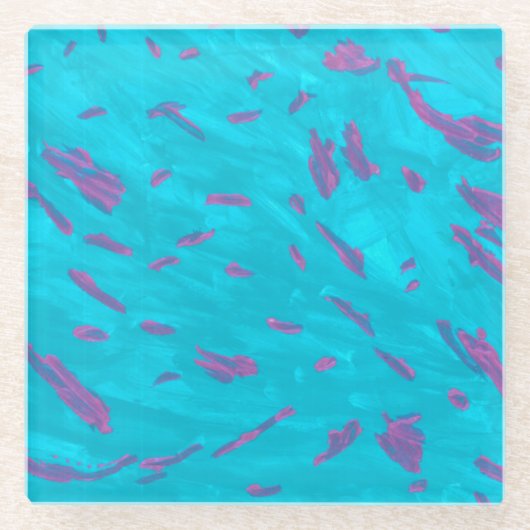 水おもしろいコースター ガラスコースター (正面)