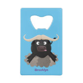 水おもしろいランニング牛マンガ クレジットカード栓抜き (裏面)