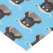 水おもしろいランニング牛マンガ テーブルクロス (アングル)