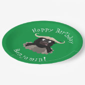 水おもしろいランニング牛マンガ ペーパープレート (アングル)