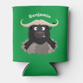 水おもしろいランニング牛マンガ 缶クーラー (正面)