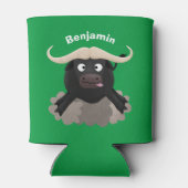 水おもしろいランニング牛マンガ 缶クーラー (裏面)