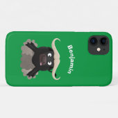 水おもしろいランニング牛マンガ Case-Mate iPhoneケース (裏面(横))