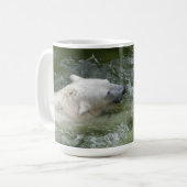 水おもしろい極熊 コーヒーマグカップ (正面左)