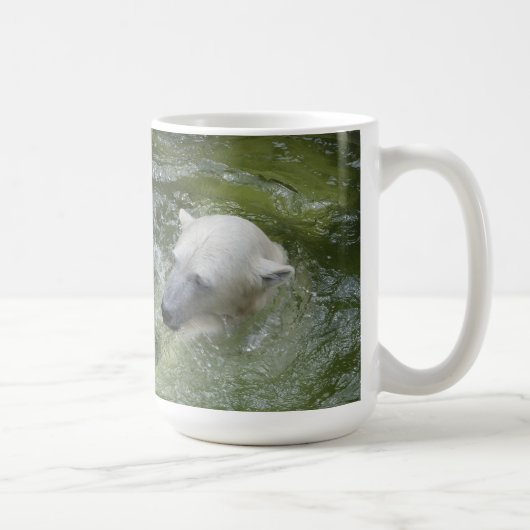 水おもしろい極熊 コーヒーマグカップ (右)