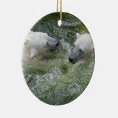 水おもしろい極熊 セラミックオーナメント (右)