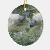 水おもしろい極熊 セラミックオーナメント (左)