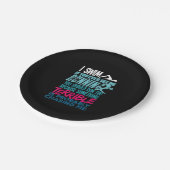 水おもしろい泳贈与泳ぐ人 ペーパープレート (アングル)