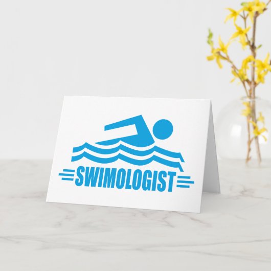 水おもしろい泳 カード (黄色い花)