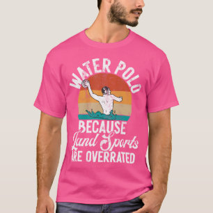 水おもしろい球選手およびプールボール水ポロCo Tシャツ