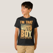 水おもしろい童サッカーのチームマネージャー水和Spe Tシャツ (正面フル)