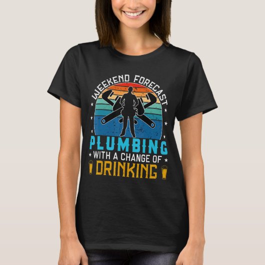 水おもしろい管引用文を飲まないカッコいい週末f tシャツ (正面)