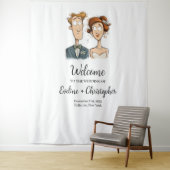 水おもしろい色の新婦結婚のバナー予測できな タペストリー (インサイチュ)