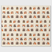 . .水おもしろい色の絵文字が動物のユーモアの芸術を表現 ラッピングペーパー (フラット)