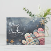 水おもしろい色クリスマスグリーティングカード シーズンカード (スタンド正面)