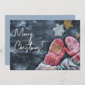 水おもしろい色クリスマスグリーティングカード シーズンカード (正面/裏面)