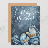 水おもしろい色クリスマスグリーティングカード シーズンカード (正面/裏面)