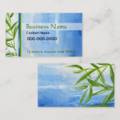 水およびタケの名刺 名刺 (正面/裏面)