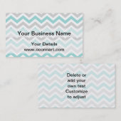 水および灰色のシェブロンパターン 名刺 (正面/裏面)