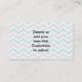 水および灰色のシェブロンパターン 名刺 (裏面)