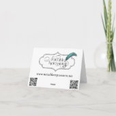 水および灰色のヒトデの結婚式は感謝していしています サンキューカード (裏面)